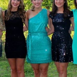 Calvin Klein Teal Sequin Dress